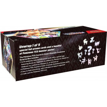 Pokemon Scarlet & Violet Prismatic Evolutions Surprise Box rinkinys (anglų k.) Pokemon Scarlet & Violet Prismatic Evolutions Surprise Box rinkinys (anglų k.)